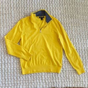 Banana Republic Premium Cotton Cashmere Quarter Zip Sweater